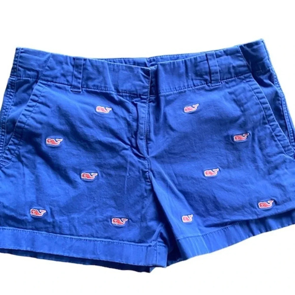 VINEYARD VINES GUC GIRLS PURPLE BLUE SHORTS BOTTOMS SUMMER CASUAL WHALES SIZE 14 - Picture 1 of 5